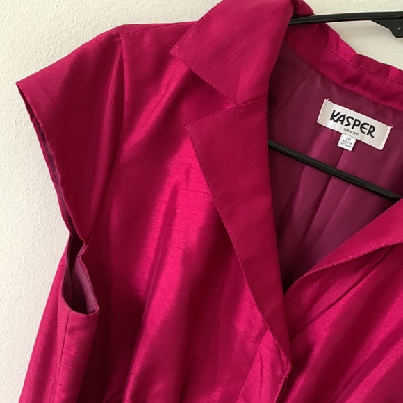 Kasper Metallic Pink Dress with tie waist - Picture 2 of 8